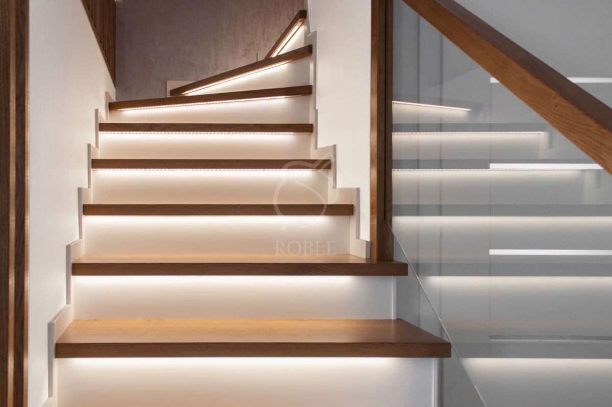 schody na beton z podświetleniem LED